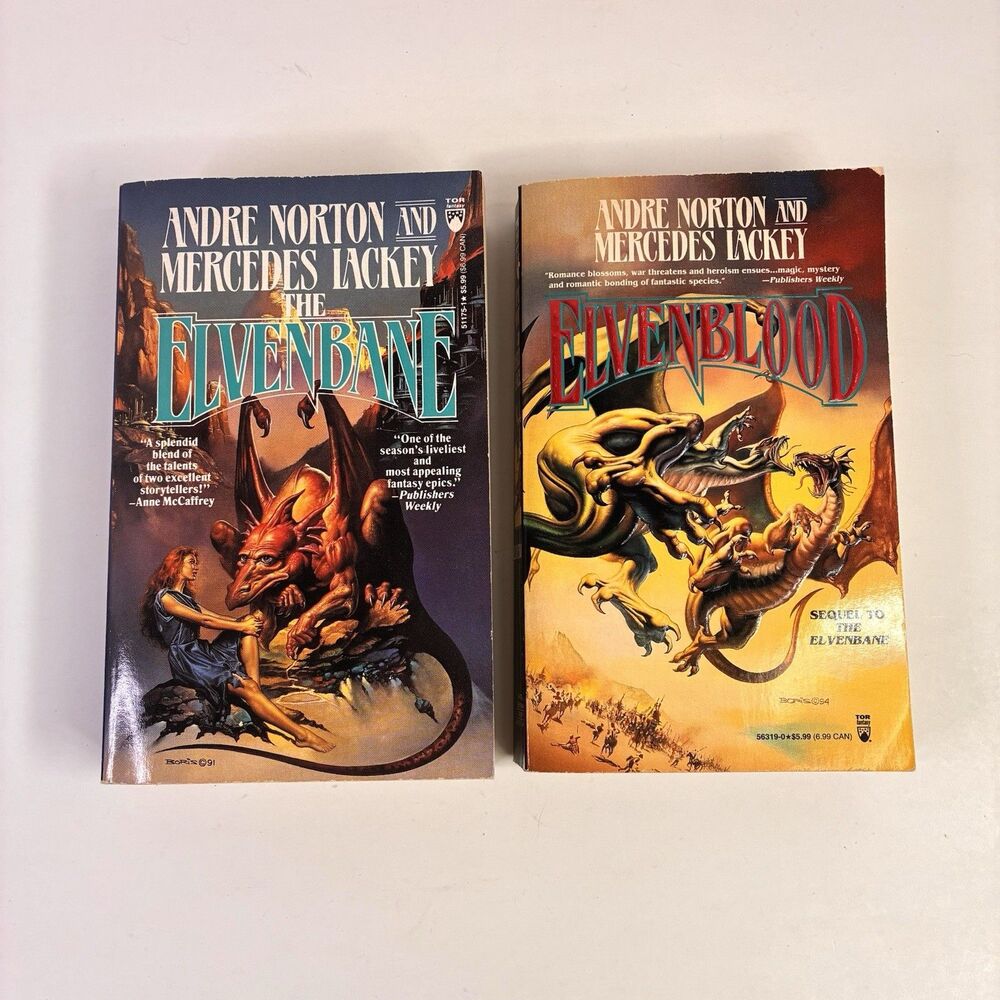 Elvenbane & Elvenblood by Andre Norton & Mercedes Lackey Paperback Books 1-2